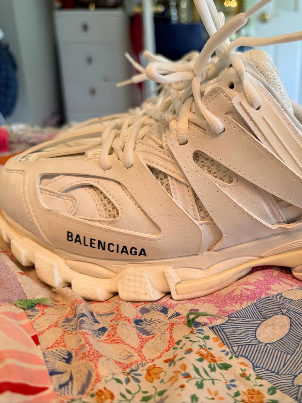 Balenciaga White Track Runner Mule